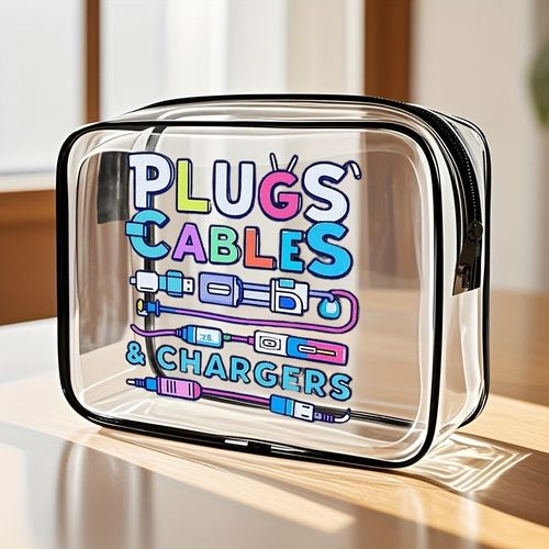 透明單面印刷盥洗包 便攜戶外旅行化妝品收納袋 加厚PVC收納袋