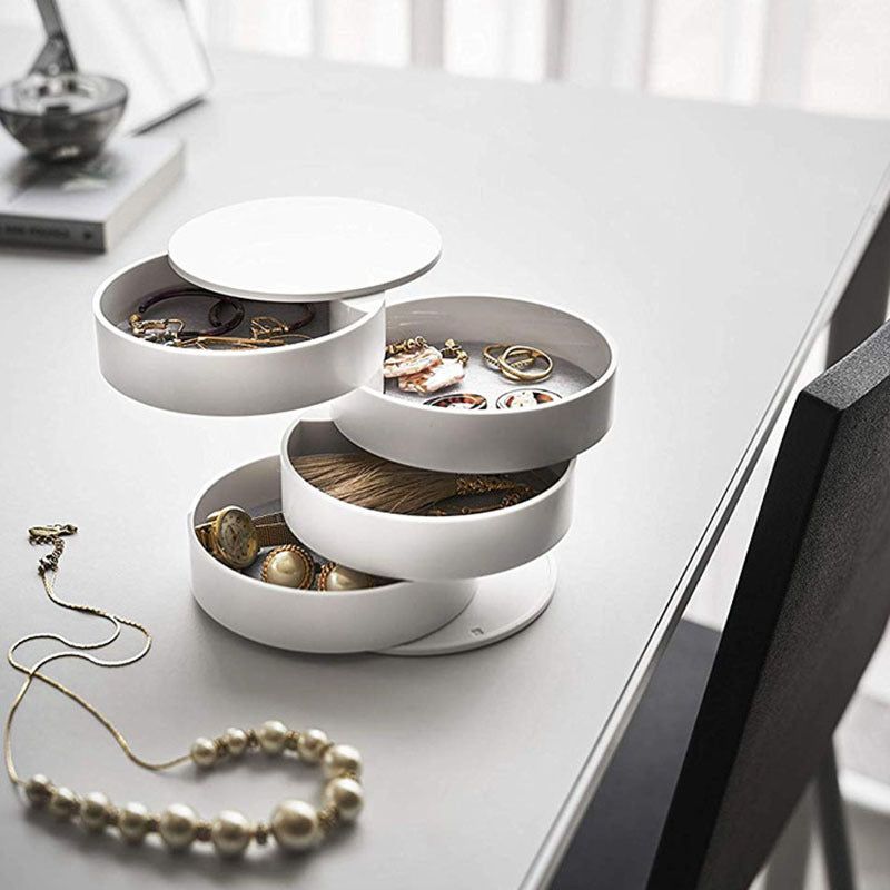 Ring stud necklace swivel case