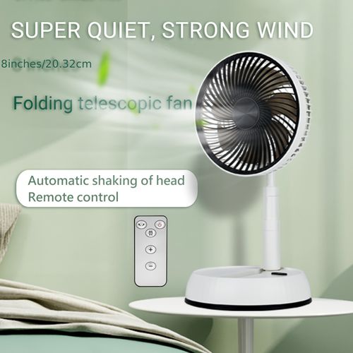 Portable USB Rechargeable Floor Fan with Remote Control Automatic Shaking Head, Metal Alloy, 5W, Indoor Outdoor Use, 6000mAh Battery, Ideal for Home, Office, or Outdoor Activities, Outdoor Portable Fan |Modern Fan Design Durable Metal Fan, Portable Fan