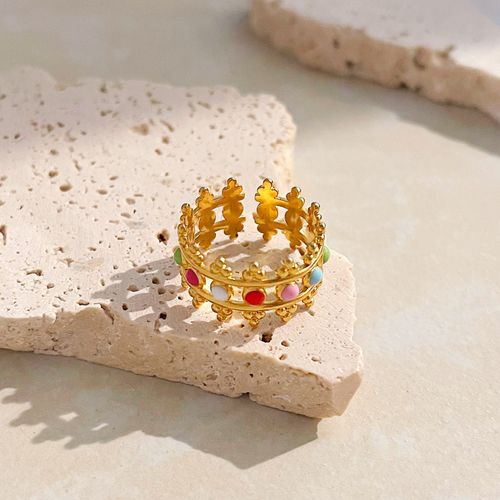 European And American Ins Style Crown Titanium Steel Ring
