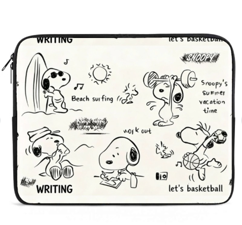 卡通手提電腦包手提單肩兩用適用蘋果 華為 小米 來圖定制 一件也可定制