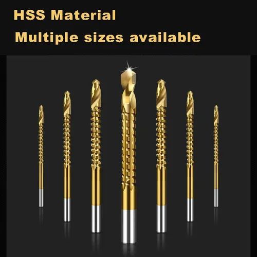 🔥🔥🔥Serrated twist head electric drill, serrated wood punching and slotting cutting, steel T-itanium coated saw, woodworking slotting drill 234 sales