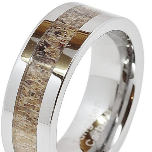 Men's And Women's Fashion Titanium Steel Simple Inlay Ring