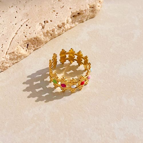 European And American Ins Style Crown Titanium Steel Ring