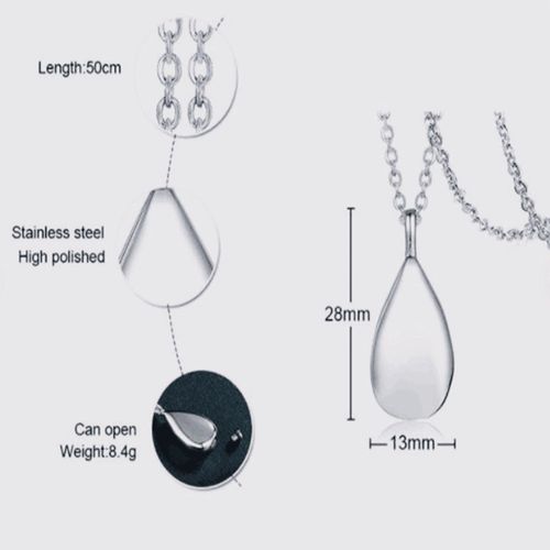 Stainless Steel Dropper Perfume Bottle Necklace