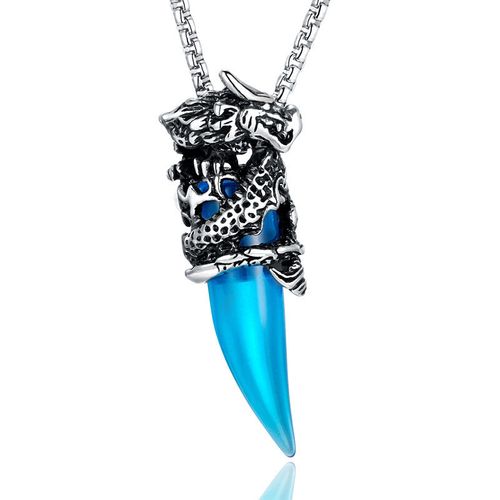Stainless Steel Ornament Wolf Tooth Pendant Titanium Steel Necklace Men's Accessories