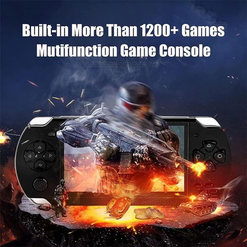 Handheld Game Console, Built-in 1200 Games 4.3 HD Screen Retro Gaming System, Portable Rechargeable Game Console with Dual Joystick, Support TV Output, Best Gift for Adult