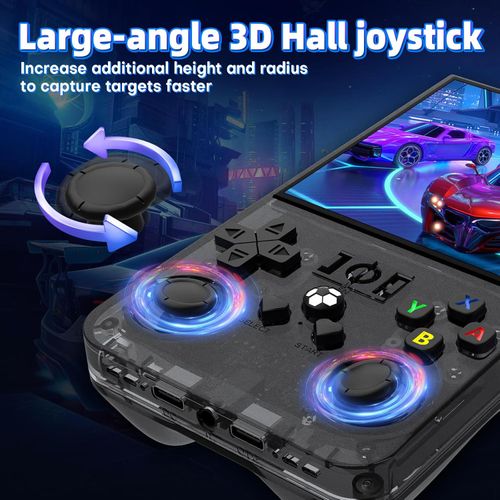 R36 Max Retro Handheld Game Console, Video Game Console with 64G Built-in 18000+ Games, 4000mAh Rechargeable, Support 30+ Simulators, Linux System, 4.0 Inch IPS Screen Portable Pocket Arcade, Black