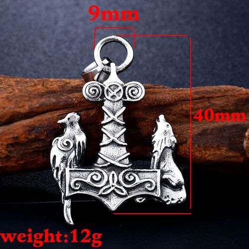 Stainless Steel Pendant Necklace Wolf