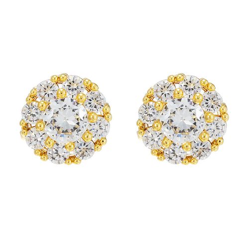 925 Silver Stud Earrings Micro Set Zircon Earrings Titanium Steel Necklace