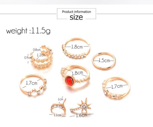 Ruby Eight Piece Combination Ring