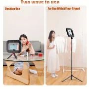 2025 New Smartphone Video Stand Handheld LED Ring Light Selfie Light Mobile Video Stabilizer for Camera, Smartphone, Action Camera, Filming, Filmmaking and Makeup