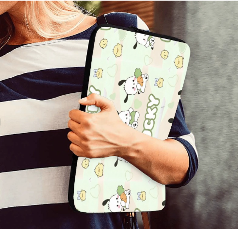 卡通手提電腦包手提單肩兩用適用蘋果 華為 小米 來圖定制 一件也可定制
