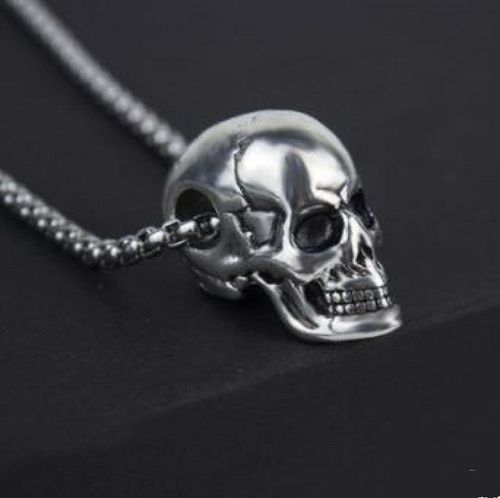 European And American Fashion Titanium Steel Skull Men's Necklace