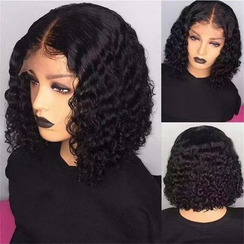 African short hair front lace small curly wig wig new wig ladies gradient colour short curly hair chemical fibre hair set