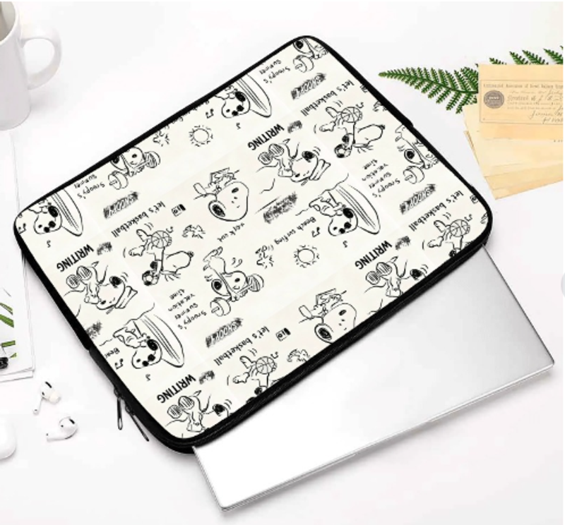 卡通手提電腦包手提單肩兩用適用蘋果 華為 小米 來圖定制 一件也可定制