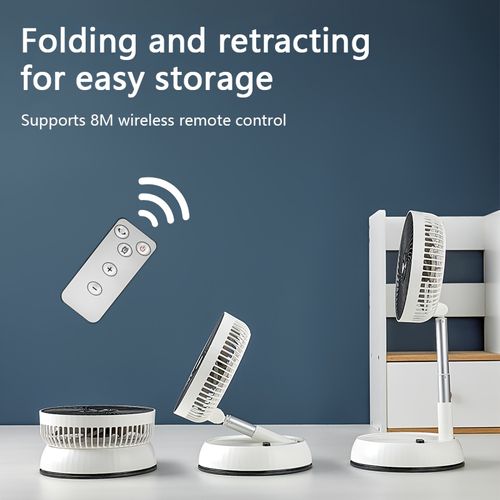 Portable USB Rechargeable Floor Fan with Remote Control Automatic Shaking Head, Metal Alloy, 5W, Indoor Outdoor Use, 6000mAh Battery, Ideal for Home, Office, or Outdoor Activities, Outdoor Portable Fan |Modern Fan Design Durable Metal Fan, Portable Fan