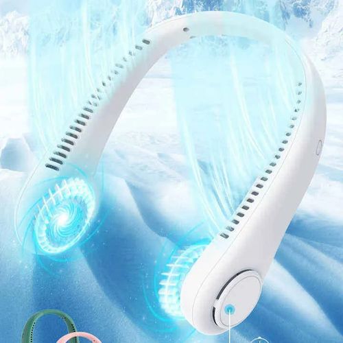 Outdoor Neck Fan Convenient Mini Fan Air Cooler Rechargeable Wearable Portable Handheld Neck Fan for Office Household
