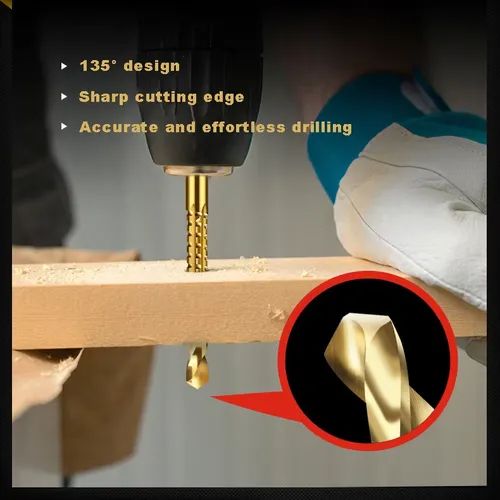 🔥🔥🔥Serrated twist head electric drill, serrated wood punching and slotting cutting, steel T-itanium coated saw, woodworking slotting drill 234 sales