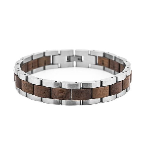 Wooden Bracelet Stainless Steel Solid Wood