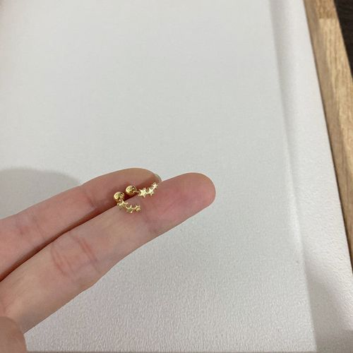 Minimalist Classic Titanium Steel Thin Needle Screw Buckle Free Ear Bone Screw
