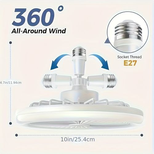 Modern White LED Ceiling Fan Light with Remote Control – 50W, 3-Speed Adjustable Fan & 3 Color Temperatures (3000K-6500K), Dimmable, Timer Function, E26 Base for Bedroom, Kitchen, Closet, and More, Kitchen Illumination | Minimalist Light Fixture | Integrated Light Fan