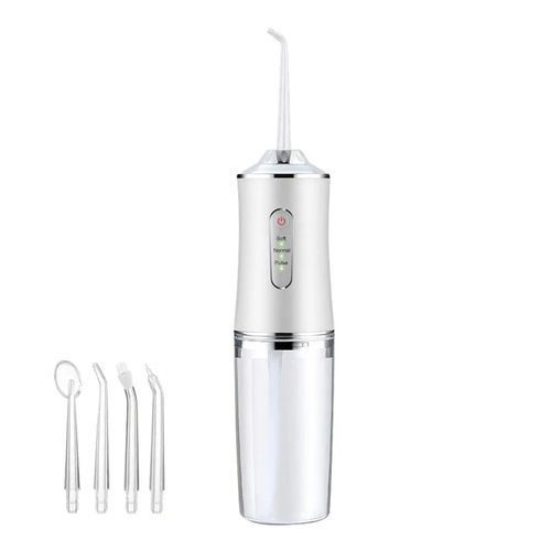 4-in-1 Rechargeable Oral Irrigator: Portable, Wireless Dental Care Flosser with USB Charging for Healthy Gums & Travel