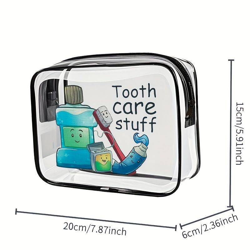 帶拉鍊閉合 大容量 易於清潔 時尚高品質女士和女孩儲物袋 高品質小袋 pvc化妝包 洗漱包 旅行便攜 tsa准入