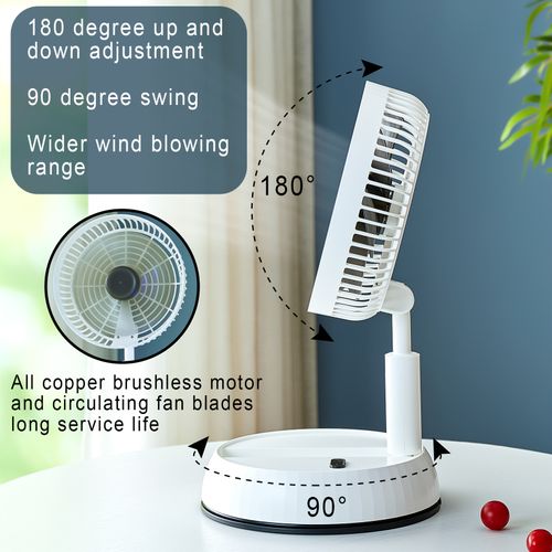 Portable USB Rechargeable Floor Fan with Remote Control Automatic Shaking Head, Metal Alloy, 5W, Indoor Outdoor Use, 6000mAh Battery, Ideal for Home, Office, or Outdoor Activities, Outdoor Portable Fan |Modern Fan Design Durable Metal Fan, Portable Fan