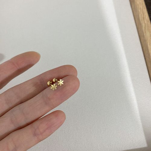 Minimalist Classic Titanium Steel Thin Needle Screw Buckle Free Ear Bone Screw
