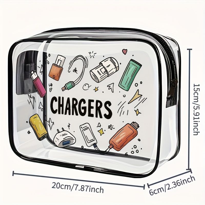 透明拉鍊手提包收納袋洗漱包 輕便旅行包帶線纜管理 清晰洗漱用品及充電器盒適用於科技設備 機場 健身房 日常使用易清潔拉鍊閉合 現代科技設計 專為專業人士與旅行者打造 健身必備 時尚存儲 頻繁出行者首選