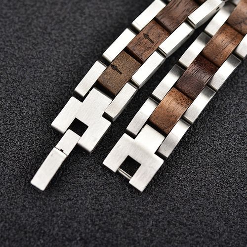 Wooden Bracelet Stainless Steel Solid Wood