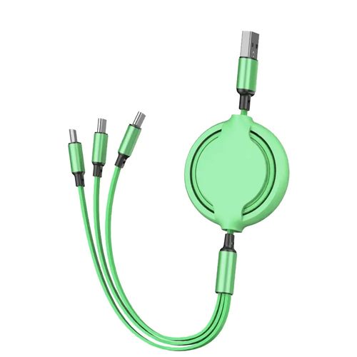 Universal Retractable 3 in 1 Type C Fast Charging Usb Cable Data Cable Flexible Data Cable for Phone.Type C.Android