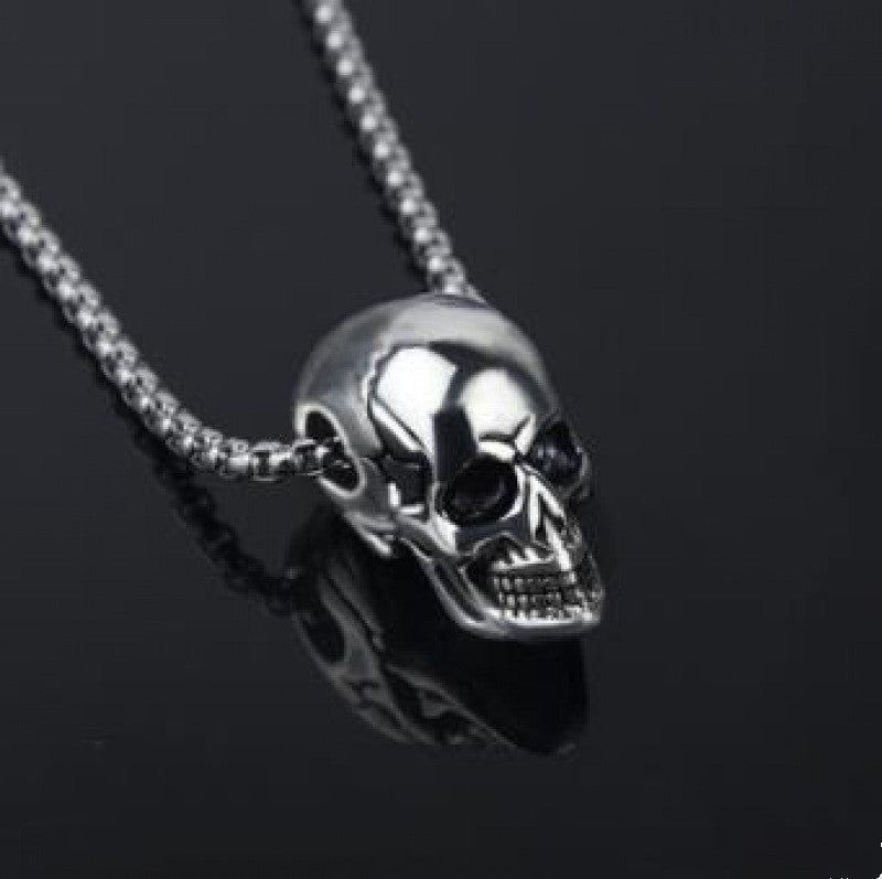 European And American Fashion Titanium Steel Skull Men's Necklace