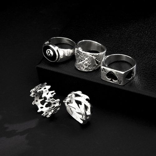 Dark Style Men's Retro Distressed Ring Suit