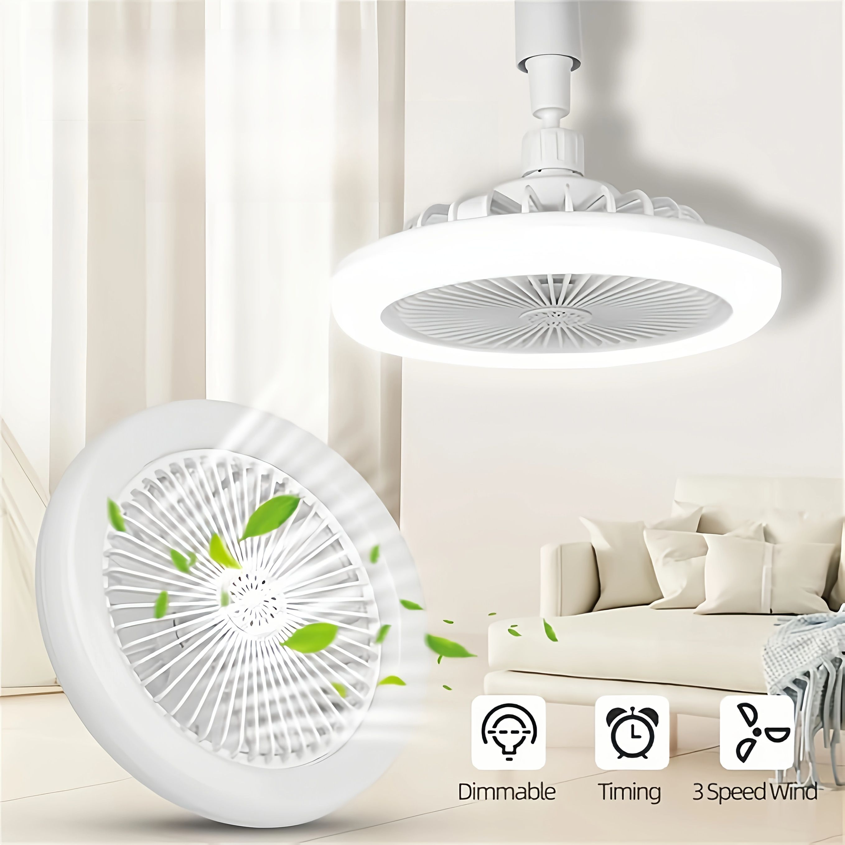 E27 Ceiling Fan with Lights, 16 Modes, 3 Speed, Dimmable, Remote Control, 3000K-6500K Adjustable Color Temperature, Modern Oil-Rubbed Finish, Perfect for Bedrooms, Living Rooms, Garages, Offices, Bedroom Ceiling Fan | Modern Ceiling Fan | Adjustable Color Temp, Ceiling Fan for Living Room