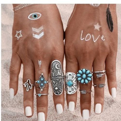 Boho Vintage Ring Sets