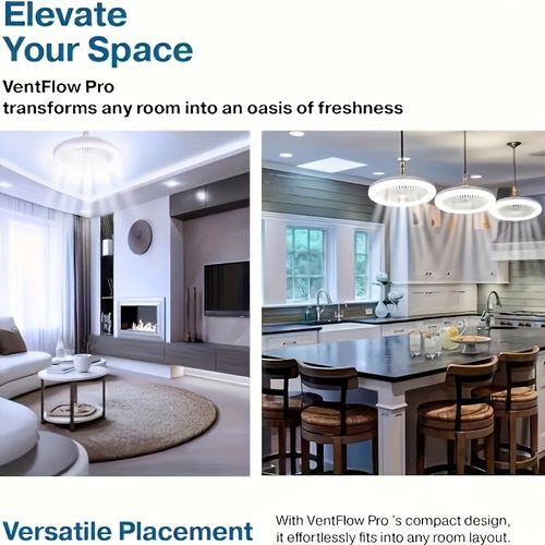 Modern White LED Ceiling Fan Light with Remote Control – 50W, 3-Speed Adjustable Fan & 3 Color Temperatures (3000K-6500K), Dimmable, Timer Function, E26 Base for Bedroom, Kitchen, Closet, and More, Kitchen Illumination | Minimalist Light Fixture | Integrated Light Fan