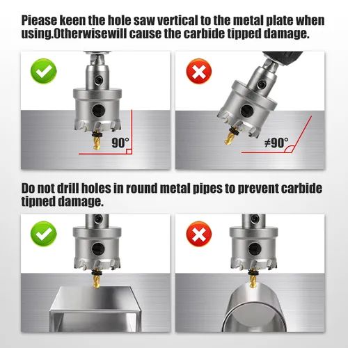 🔥 Carbide cutting tool for metal. High-speed steel titanium-coated sawtooth hole opener, aluminum plate and iron plate punching, natural color drill bit 16-35mm, 7-piece tool set 556 sales