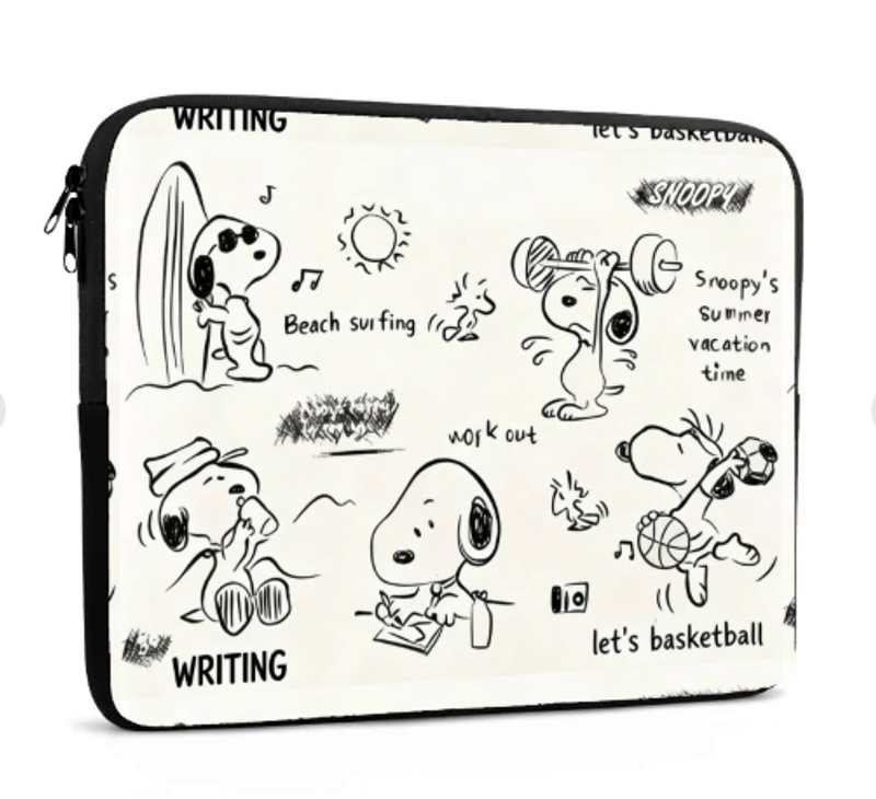 卡通手提電腦包手提單肩兩用適用蘋果 華為 小米 來圖定制 一件也可定制