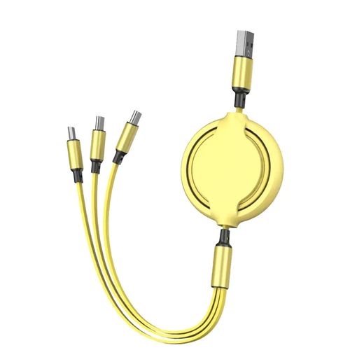 Universal Retractable 3 in 1 Type C Fast Charging Usb Cable Data Cable Flexible Data Cable for Phone.Type C.Android