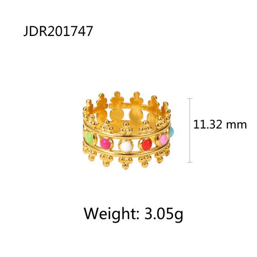 European And American Ins Style Crown Titanium Steel Ring