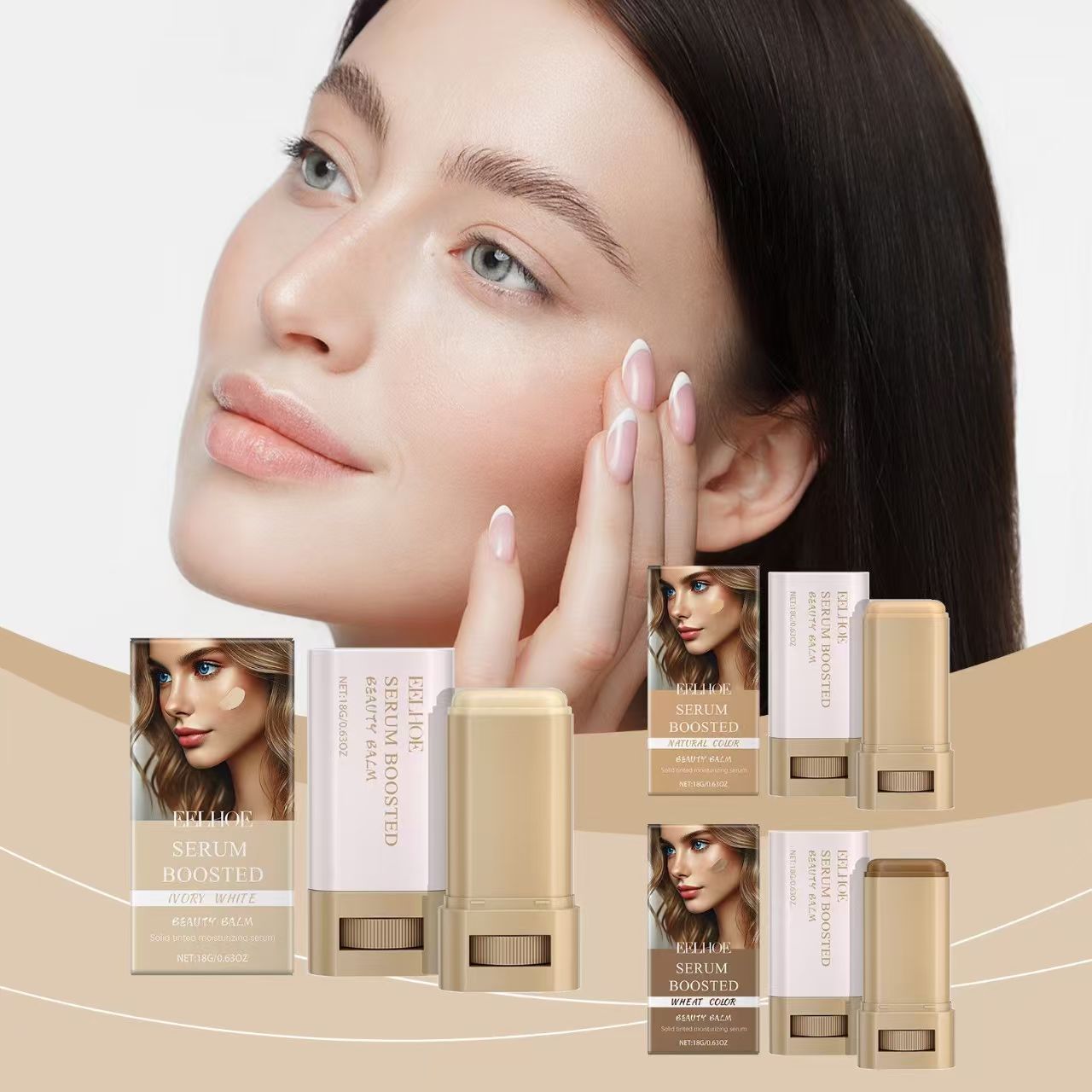 Tinted solid foundation stick