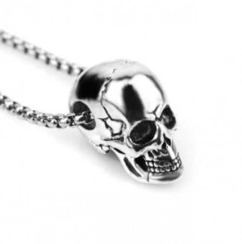 European And American Fashion Titanium Steel Skull Men's Necklace