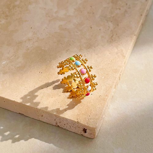 European And American Ins Style Crown Titanium Steel Ring