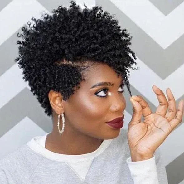Best Design Africa Spiral Kinky Hair Short Curly Wig