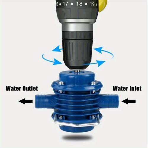 1pc Heavy Duty Metal Self-Priming Hand Electric Drill Water Pump, High Pressure Centrifugal Pump for Home Garden and Boat Use - Extra Drill Not Included