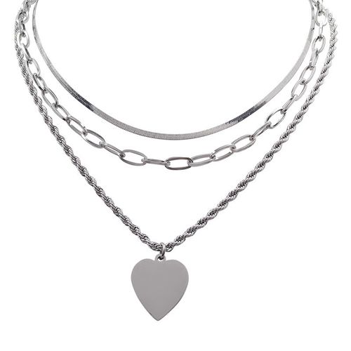 Stainless Steel Multilayer Love Necklace For Women