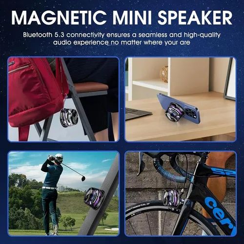Small Bluetooth Speaker with Multi RGB Colored Lights and Metal Surface Phone Holder, Perfect Mini Speaker 80 sales