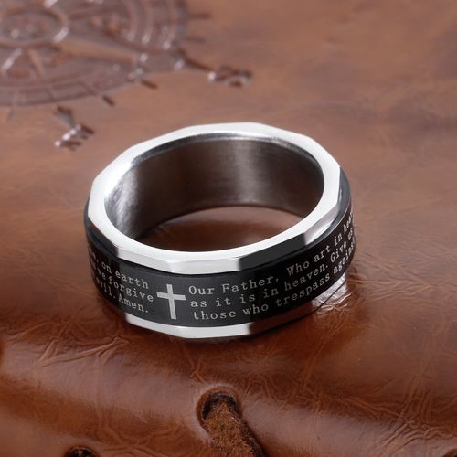 European And American Titanium Steel Ring Classic Street Hip Hop Cross Ring